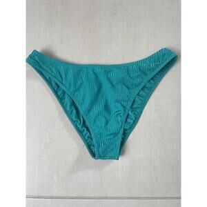 Kenny Flowers Swim Sporty Bikini Bottom Ribbed Teal Swimwear